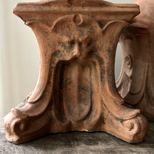 Pair of Antique Italian Terracotta Garden Seats