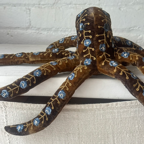 Misha Silk Velvet Octopus in Shaded Brown