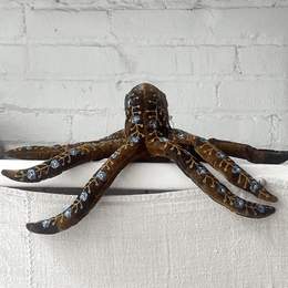 Misha Silk Velvet Octopus in Shaded Brown