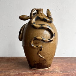 20th-century American Snake Jug
