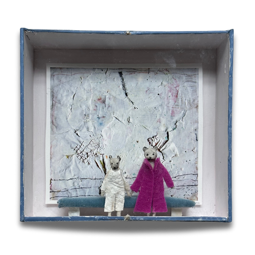"Snow Bunny and Dolly" Assemblage