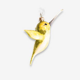 Yellow & Green Hummingbird Ornament