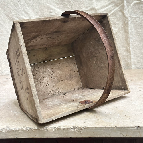 Antique French Wooden Harvest Basket