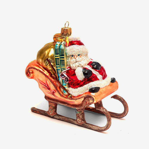 Santa in Sleigh Ornament