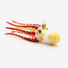 Yellow & Red Squid Ornament