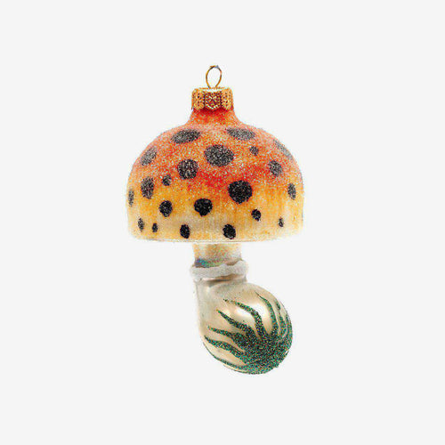 Orange & Red Mushroom Ornament