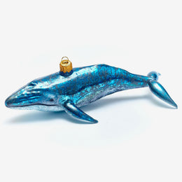 Blue & Grey Whale Ornament