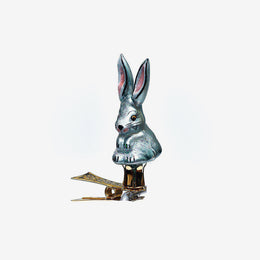 Small Gray Bunny Clip-On Ornament