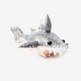 Pink & Grey Shark Ornament