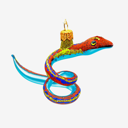 Red & Blue Snake Ornament