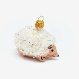 White Hedgehog Ornament