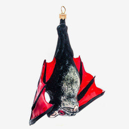 Black & Red Bat Ornament