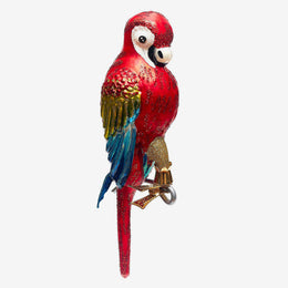 Red Parrot Clip-On Ornament