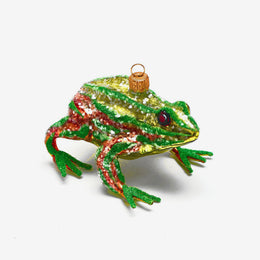 Green & Brown Frog Ornament