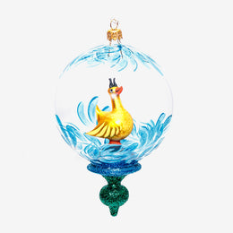 Yellow Duck Dome Ornament