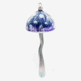 Purple & Grey Mushroom Ornament