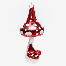 Toadstool with Tiny Mushrooms Ornament