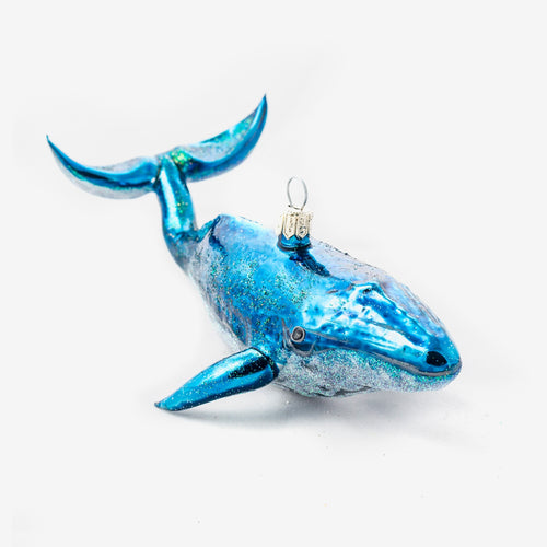 Blue & Grey Whale Ornament