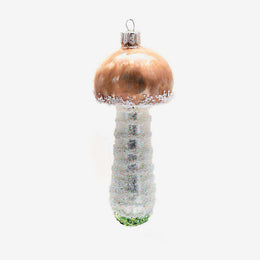 Pastel Brown Mushroom Ornament