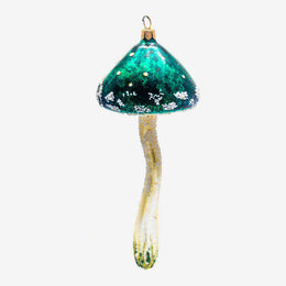 Dark Green Mushroom Ornament