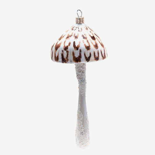 White & Brown Mushroom Ornament