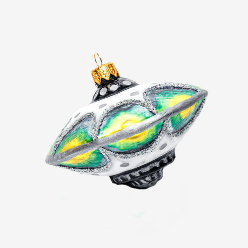 Multicolor Spaceship Ornament