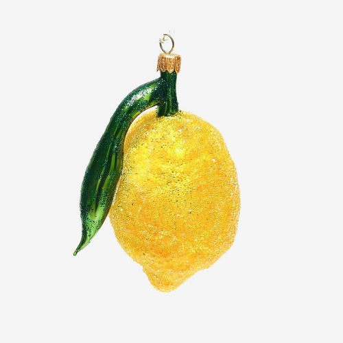 Lemon With Leaf Ornament