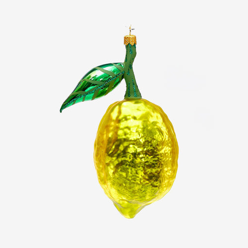 Lemon With Leaf Ornament