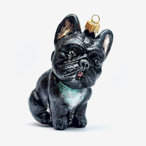 Black French Bulldog Ornament