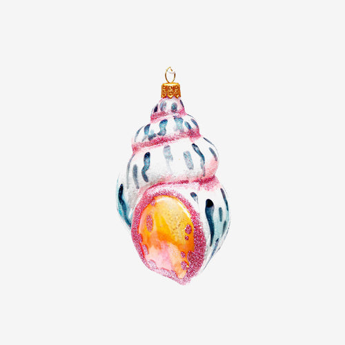 White & Pink Sea Shell Ornament