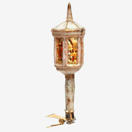 White & Gold Lantern Clip-On Ornament