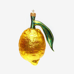 Lemon With Leaf Ornament