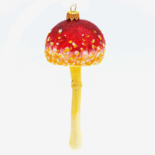 Yellow & Red Mushroom Ornament