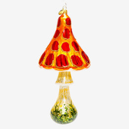 Large Orange Mushroom Ornament