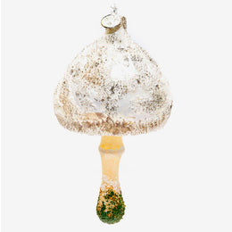 White & Grey Mushroom Ornament