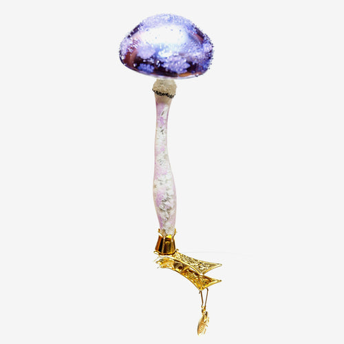 Purple Mushroom Clip-On Ornament