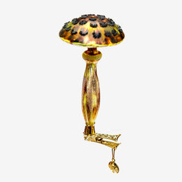 Yellow & Brown Mushroom Clip-On Ornament