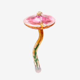 Pink & Brown Mushroom Ornament