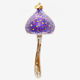 Purple Spotted Mushroom Ornament