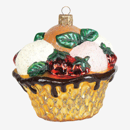 Ice Cream in Waffle Cup Ornament