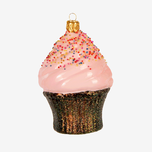 Raspberry Cupcake Ornament