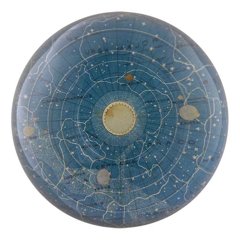 John Derian Blue Universe Paperweight