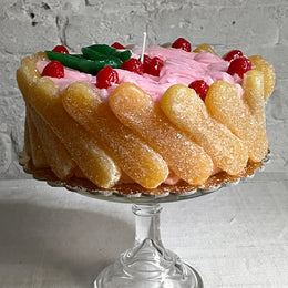 Torta Savoiardi Fragola Strawberry Lady Fingers Cake Candle