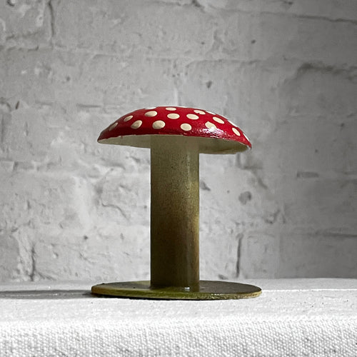 Medium Painted Mushroom in Old Red