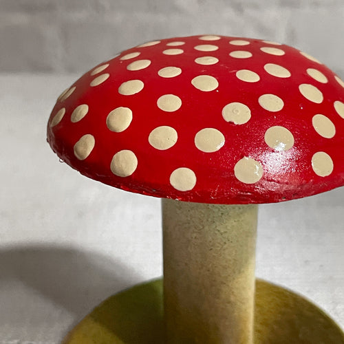 Medium Painted Mushroom in Old Red