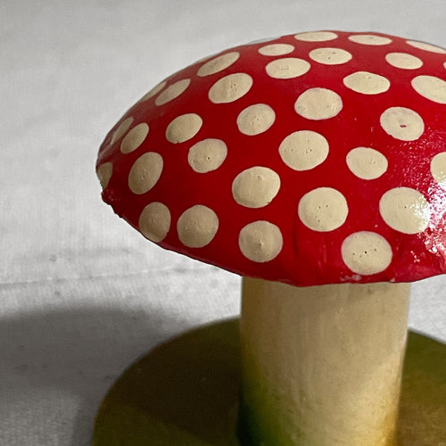 Small Painted Mushroom in Old Red