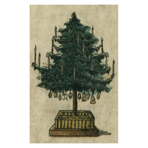 Holiday Tree postcard includes a pack of ten