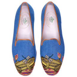 Ribbiting Linen Slipper