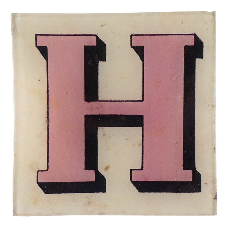 pink letter h