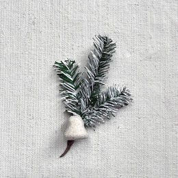 Paper Branch with Cotton Bell Ornament